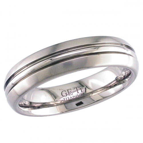 Patterned Titanium Wedding Ring (2221)